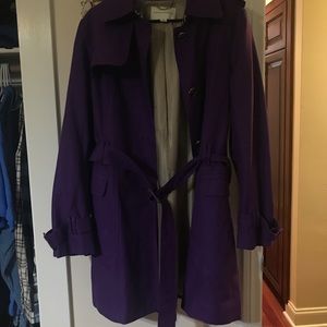 Banana Republic purple trench coat